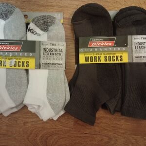 Dickies Men's Industrial Strength Work Socks - White, Gray, and Black